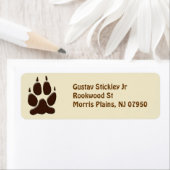 Étiquette Wolf Empreinte de patte (En situation)