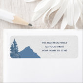 Étiquette Wolf Mountain Forest Boy Retour Adresse (En situation)