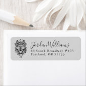 Étiquette Wolf tribal indien | Ajouter Votre Nom (En situation)