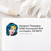 Étiquette Wonder Woman Face (En situation)