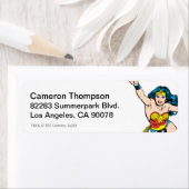 Étiquette Wonder Woman Flying Forward (En situation)