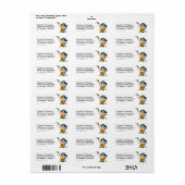 Étiquette Wonder Woman Flying Forward (Feuille entière)