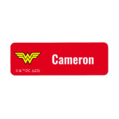 Étiquette Wonder Woman | Logo classique (Devant)