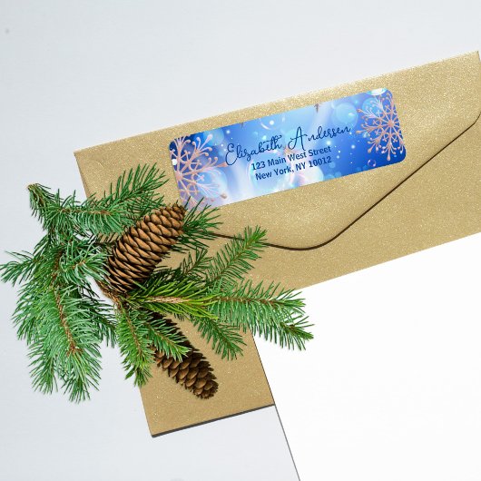 Étiquette Wonderland Snowflakes Éclairage Et Bulles