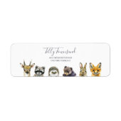 Étiquette Woodland Animaux Baby shower Adresse (Devant)