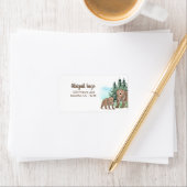 Étiquette Woodland Bears Nature Adresse (En situation)