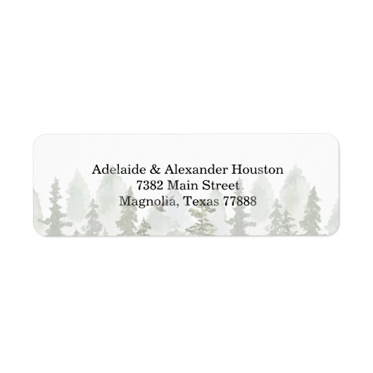 Étiquette Woodland Forest Adresse (Devant)