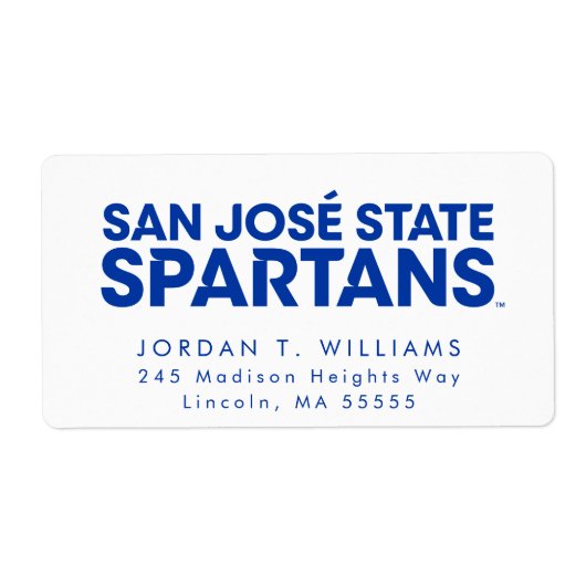 Étiquette Wordmark de San Jose State Spartans (Devant)