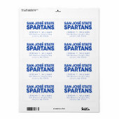 Étiquette Wordmark de San Jose State Spartans (Feuille entière)
