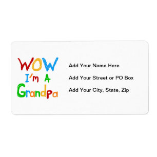 Étiquette WOW Je suis un grand-père T-shirts et cadeaux