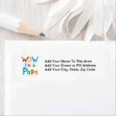 Étiquette Wow, je suis un Papa Tshirts et GIfts (En situation)