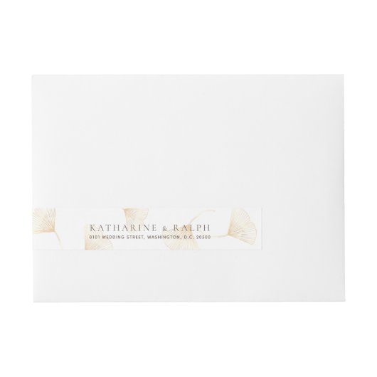 Étiquette Wraparound Feuille Gold Ginkgo (Devant)