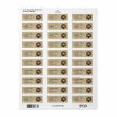 Étiquette Wreath Pepper Sud-Ouest Feliz Navidad (Feuille entière)