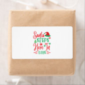 Étiquette Xmas Gift Santa Stops Here In Days (En situation)