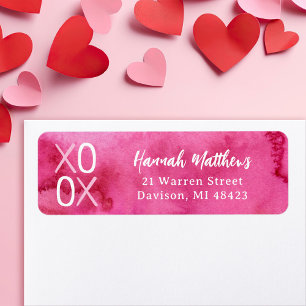 Étiquette XOXO Valentine's Day Adresse de retour