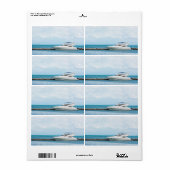 Étiquette Yacht à l'amarrage (Feuille entière)