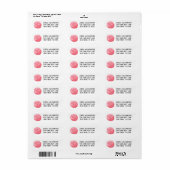 Étiquette Yarn Watercolor Pink Craft Business (Feuille entière)