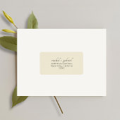 Étiquette Yellow | Chic Simple Clean Wedding Address 