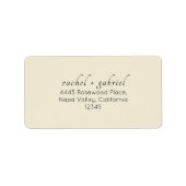 Étiquette Yellow | Chic Simple Clean Wedding Address  (Devant)