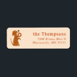 Étiquette Yellow Christmas Chien Adresse de retour<br><div class="desc">Le thème de Noël rustique marque d'adresse de retour avec l'illustration dessinée à la main d'un chien mignon avec un ornement de vacances.</div>