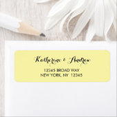 Étiquette Yellow Gold Navy Blue Adresse de retour (En situation)