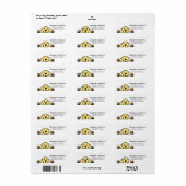 Étiquette Yellow Labrador Watching You Return Adresse (Feuille entière)