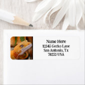 Étiquette Yellow Leopard Gecko Adresse de retour (En situation)