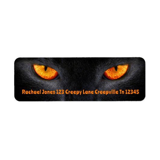 Étiquette Yeux de chat noir (Devant)