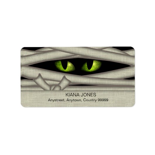 Étiquette Yeux de maman Halloween Green ID685 (Devant)