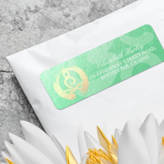 Étiquette Yoga Instructeur Méditation Pose Zen OM Adresse