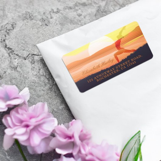 Étiquette Yoga Instructeur Sun Salutation Crescent Moon Pose