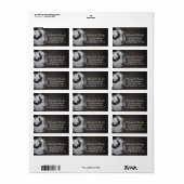 Étiquette Yoga Méditation Instructeur Noir Argent Symbole ZE (Feuille entière)