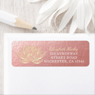 Étiquette YOGA Studio Méditation Reiki Instructeur Gold Lotu
