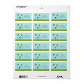 Étiquette Yorkie Island Princess Off-Leash Art™ (Feuille entière)