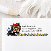 Étiquette Yorkie n Tulips (En situation)