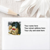 Étiquette Yorkshire Terrier Chiot Jouant (En situation)