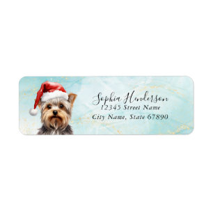 Étiquette Yorkshire Terrier Dog Adresse de retour Label
