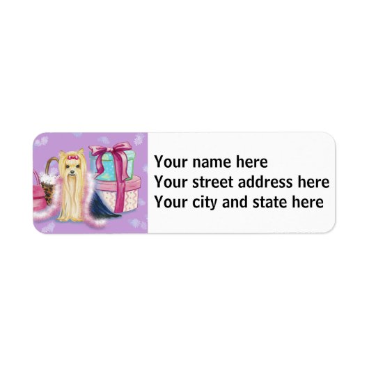 Étiquette Yorkshire Terrier habiller (Devant)