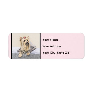 Étiquette Yorkshire Terrier Peinture - Cute Original Chien A