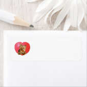 Étiquette Yorkshire Terrier Saint-Valentin (En situation)