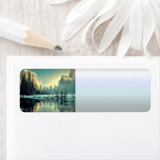 Étiquette Yosemite Park Sunrise (En situation)