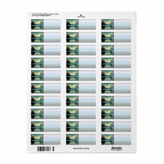 Étiquette Yosemite Park Sunrise (Feuille entière)