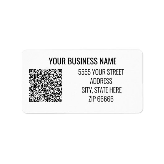 Étiquette Your Branded QR Code Name Address Labels Template (Devant)