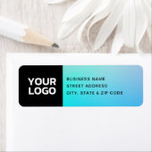 Étiquette Your Logo | Fading Turquoise & Purple (En situation)