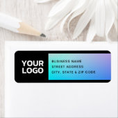 Étiquette Your Logo | Fading Turquoise & Purple (En situation)