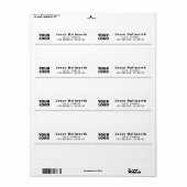 Étiquette Your Logo | Modern Customizable Return Address (Feuille entière)