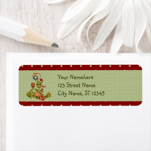 Étiquette Yule Dragon (En situation)