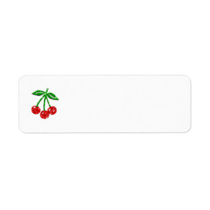 ÉTIQUETTE YUMMY CHERRIES PARTIES SCINTILLANT GRAPHIQUE ALIME
