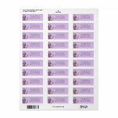 Étiquette Zaviera en rose et violet (Feuille entière)