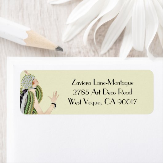 Étiquette Zaviera en vert et en olive (En situation)